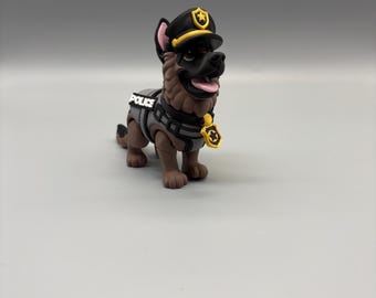 3D Printed K9 German Shepard Police Dog Toy and Figurine