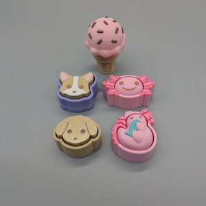 3D Printed Fidget Clickers//Assorted Animals//Ice Cream Cone