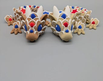 3D Printed Baby Star Cookie Dragon / 4th of July Dragon