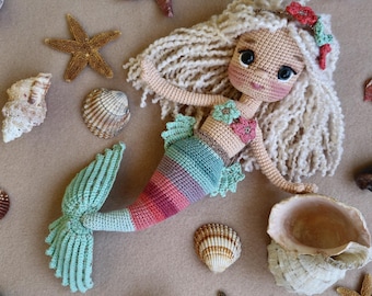 Crochet Mermaid Doll: Handmade Cotton Blend Toy