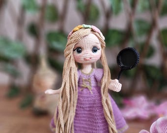 Patrón de crochet Rapunzel Amigurumi (Descargar PDF)