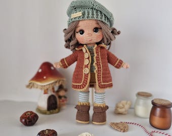 Lina Doll, Handmade Crochet Doll, Cotton Blend Toy