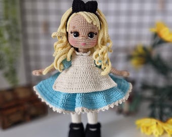 ALICE DOLL Amigurumi Pattern, Crochet Doll PDF, 30cm, AdvancedPattern, Instant Download