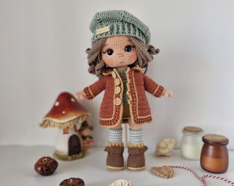 Patrón de amigurumi de muñeca Lina – Muñeca de crochet en PDF – Descarga digital