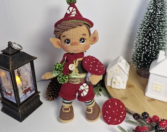 Patrón de crochet para amigurumi de Elfo Elowen – Descarga digital / Tutorial paso a paso en PDF