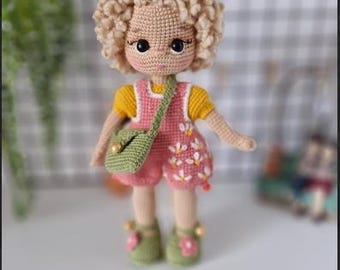 Asmina Handmade Amigurumi Doll, Crochet Plush Toy, Soft Doll Gift, Nursery Decor,