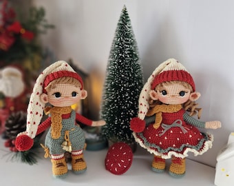 Twins Elves Amigurumi Crochet Pattern – Digital Download | Step-by-Step PDF Tutorial
