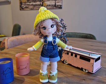 Luna Doll: Handmade Crochet Cotton Blend Toy