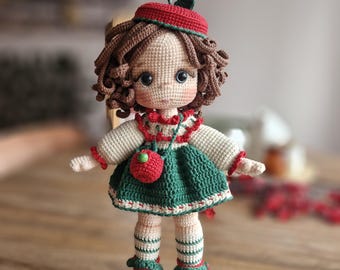 Handmade Crochet Amy Doll, Soft Plush Amigurumi Doll, Gift for Kids