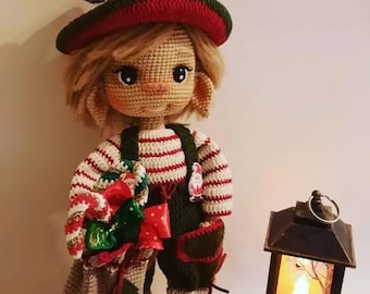 Patrón de crochet para amigurumi de Edi el Elfo, muñeca avanzada (PDF)