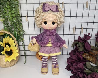 Adel Doll, 37 cm Handmade Amigurumi Doll | Crochet Plush Toy