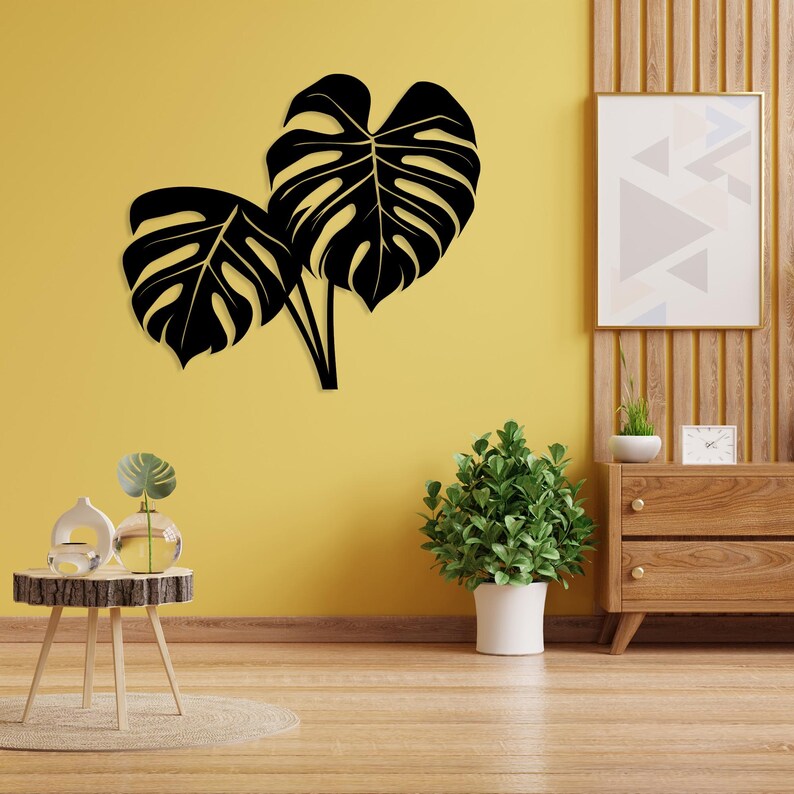 Metal Wall Art - Monstera Leaf - 3D Tropical Wall Decor for Home - Etsy
