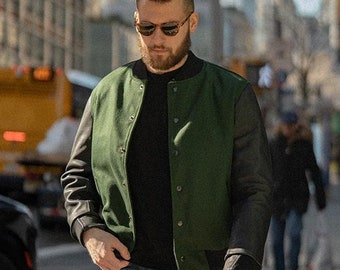 Pine Varsity Jacke-Grün