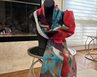 Phoenix Print Pashmina Scarf