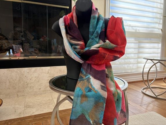 Phoenix Print Pashmina Scarf