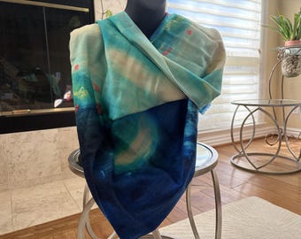 Tranquility Print Pashmina Scarf