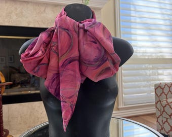 Bloom Print Chiffon Scarf