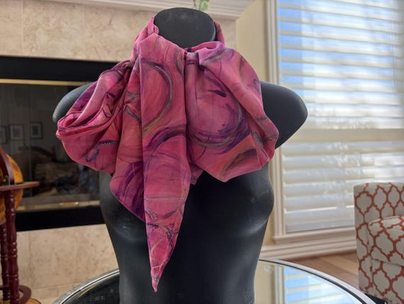 Bloom Print Chiffon Scarf