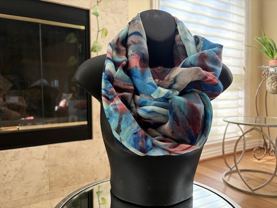 Surfs Up Print Pashmina Scarf