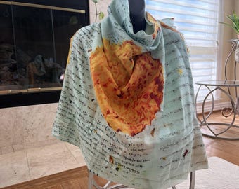 Hope Marigold Print Pashmina Scarf