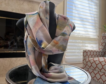 Magnolias Print Pashmina Scarf