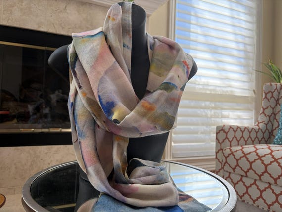 Magnolias Print Pashmina Scarf