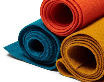 Wool Felt 2mm thick in 12 colours (per linear meter - 150 cm width)