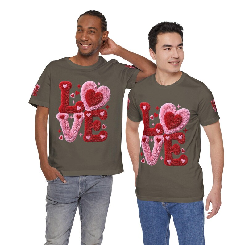 Chenille Heart Graphic Tee, Valentine's Day Unisex Shirt image 11