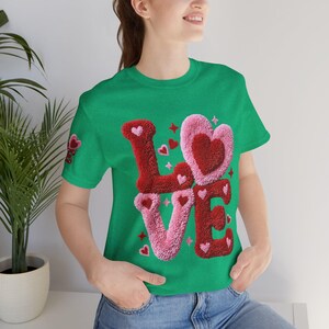 Chenille Heart Graphic Tee, Valentine's Day Unisex Shirt image 14