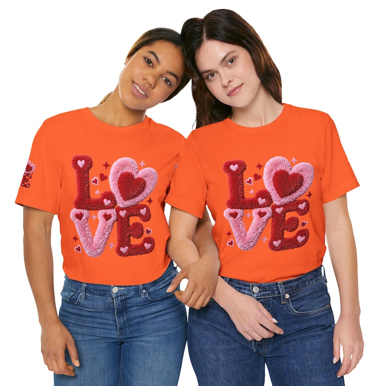 Chenille Heart Graphic Tee, Valentine's Day Unisex Shirt image 5