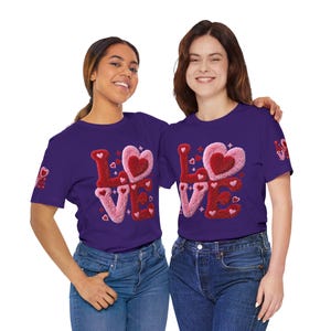 Chenille Heart Graphic Tee, Valentine's Day Unisex Shirt image 18