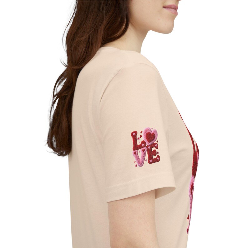 Chenille Heart Graphic Tee, Valentine's Day Unisex Shirt image 8