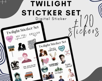 Twilight Saga Sticker Pack: Vampire & Werewolf PNG Designs (Digital Download)