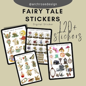 Fairy Tale Planner Stickers,Fairy Garden Stickers,Journal Stickers,Magical Stickers,Sticker Pack,Digital Planner Stickers,Printable Stickers
