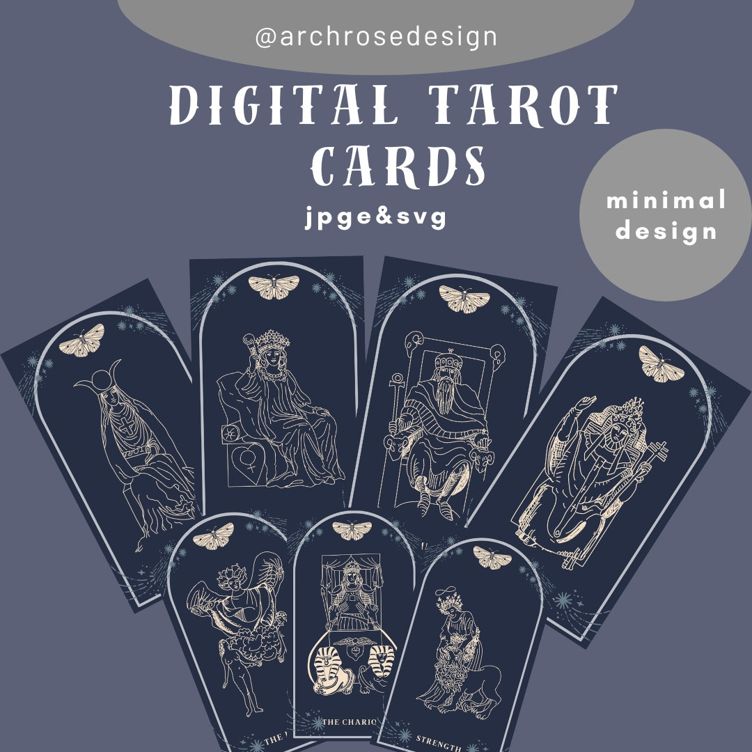 Tarot Card Deck Printable | Tarot Cards Svg | Tarot Cards Print | Tarot ...