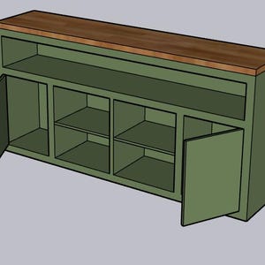 CAD rendering of the serving buffet