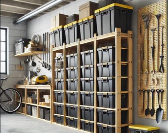 Easy DIY Storage Tote Rack