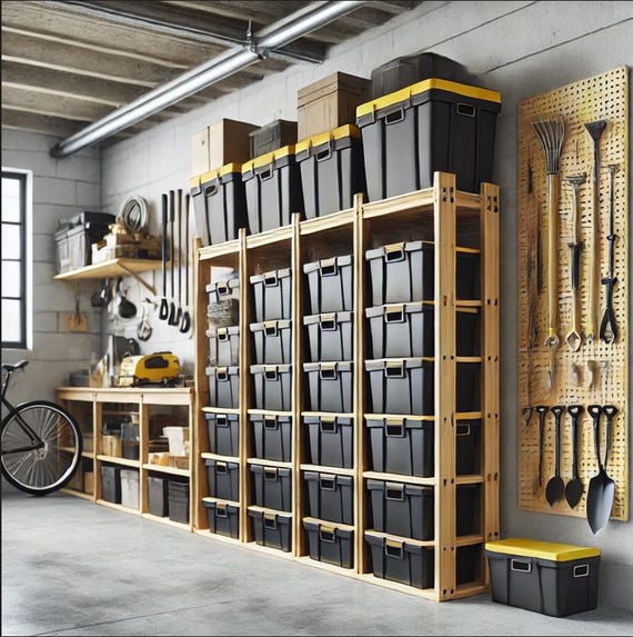 Easy DIY Storage Tote Rack