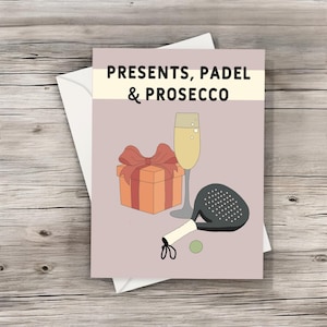 Padel Tennis Karte - Weihnachten, Geburtstag und andere Anlässe