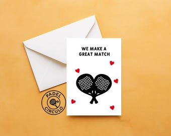 Padel Tennis Love Card - Match Greeting Card