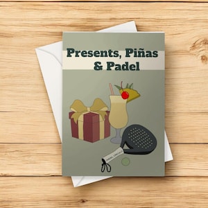 Padel Tennis Karte - Weihnachten, Geburtstag und andere Anlässe