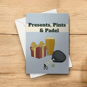 Padel Tennis Karte - Weihnachten, Geburtstag und andere Anlässe