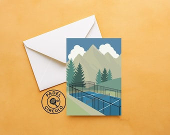 Padel Scenic View - Padel Tennis Card - Birthday, Thank You and other occasions