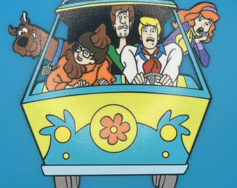 Scooby-Doo 3D printed Fan Art Desk Standee | Retro Cartoon | Mystery Machine