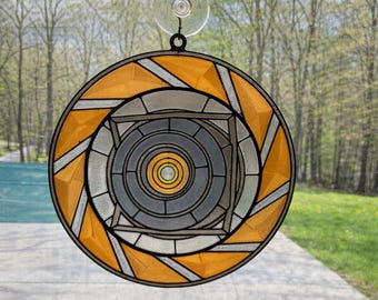 Portal Wheatly Inspired Suncatcher | 3D Printed | Aperture Design | Light Catcher Desk or Window Decor