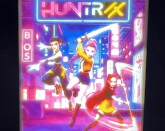 K-Pop Demon Hunter Inspired Backlit Lamp | Huntrix Fan Art | 3D Printed Lithophane