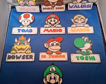 Nintendo Ornament Set of Fan Art | Mario | Luigi | Yoshi | Gamer gift