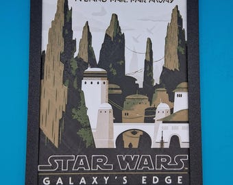 3D Printed Galaxy’s Edge Inspired Textured Wall Art | Sci-Fi | Star Wars Fan Art