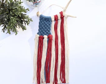 American Flag Decor for USA Patriots Home Decoration with Antlers with US Flag American Made Home Goods with Red White and Blue Colors Proud