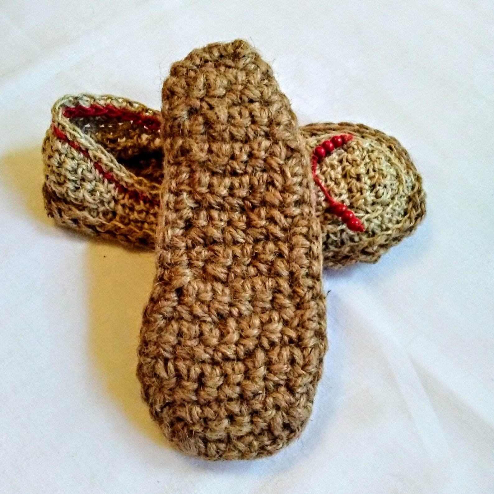 handmade espadrille ballet style with crocheted jute